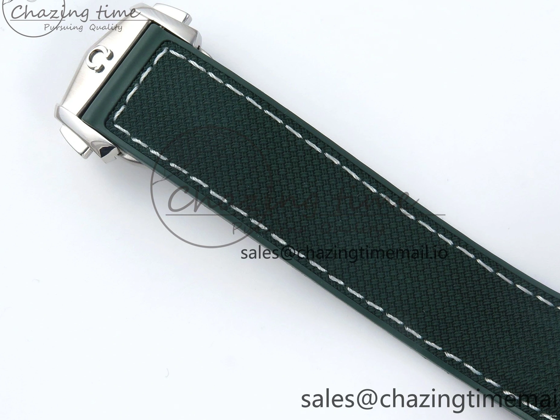 0416 Bold Seamaster Planet Ocean 600M 43.5mm SS SCF 1:1 Best Edition Green Bezel Gray Dial on Green Rubber Strap A8900 Super Clone 7666